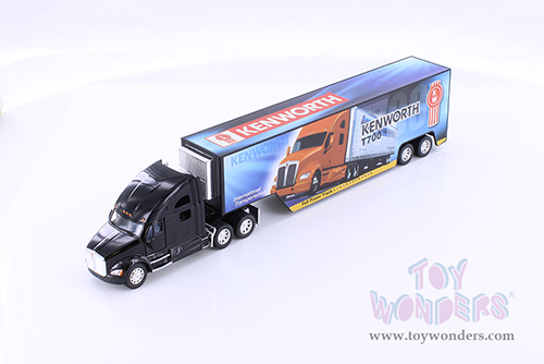 Kinsmart - Kenworth&reg; T700 Tractor with Container (13", 1/68 Scale diecast model car, Asstd.) 1302D