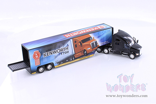 Kinsmart - Kenworth&reg; T700 Tractor with Container (13", 1/68 Scale diecast model car, Asstd.) 1302D