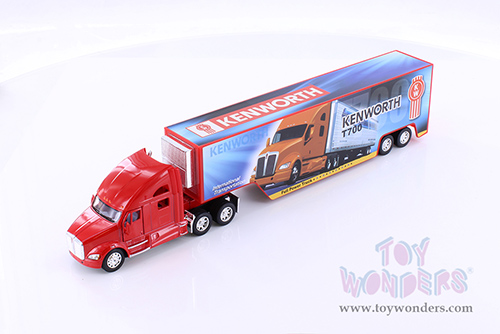 Kinsmart - Kenworth&reg; T700 Tractor with Container (13", 1/68 Scale diecast model car, Asstd.) 1302D