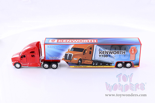 Kinsmart - Kenworth&reg; T700 Tractor with Container (13", 1/68 Scale diecast model car, Asstd.) 1302D
