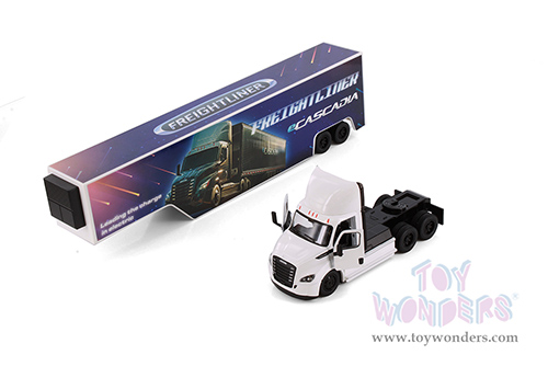 Kinsmart - Freightliner eCascadia with Container (1/62 scale diecast model car, Asstd.) 1303D