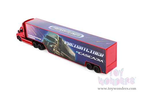 Kinsmart - Freightliner eCascadia with Container (1/62 scale diecast model car, Asstd.) 1303D