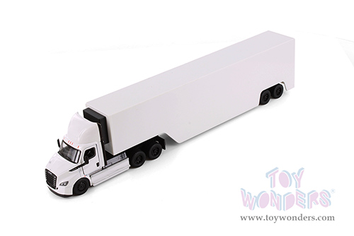 Kinsmart - Freightliner eCascadia with Container (1/62 scale diecast model car, White) 1303DW