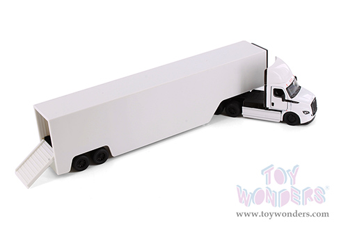 Kinsmart - Freightliner eCascadia with Container (1/62 scale diecast model car, White) 1303DW