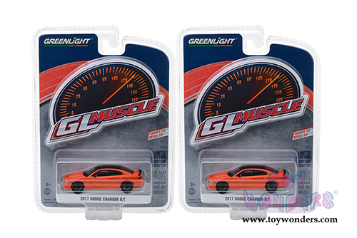 Greenlight - GL Muscle Series 20 | Dodge Charger R/T Hardtop (2017, 1/64 scale diecast model car, Go Mango) 13210F/48