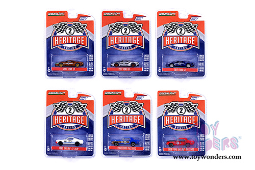 Greenlight - Ford GT Racing Heritage Series 2 (1/64 scale die cast model car, Asstd.) 13220/48