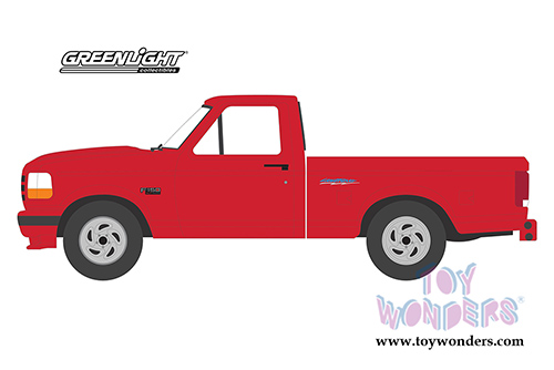 Greenlight - GL Muscle Series 22 | Ford F-150 Lightning Pickup Truck (1993, 1/64 scale diecast model car, Bright Red) 13250E/48