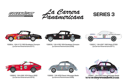 Greenlight - La Carrera Panamericana Series 3 (1/64 scale die cast model car, Asstd.) 13280/48