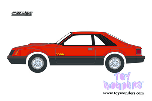 Greenlight - GL Muscle Series 24 | Ford Mustang Cobra Hardtop (1979, 1/64 scale diecast model car, Tangerine/Black) 13290C/48