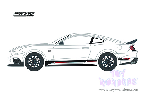 Greenlight - GL Muscle Series 25 | Ford Mustang Mach 1 Hardtop (2021, 1/64 scale diecast model car, Oxford White) 13300F/48