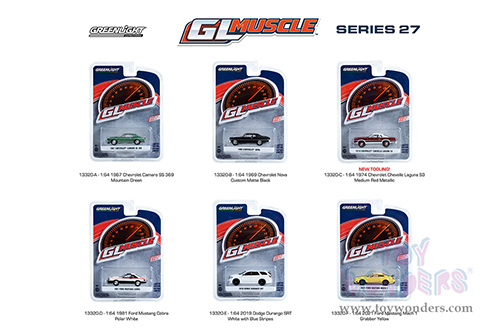 Greenlight - GL Muscle Series 27 Assortment (1/64 scale diecast model car, Asstd.) 13320/48