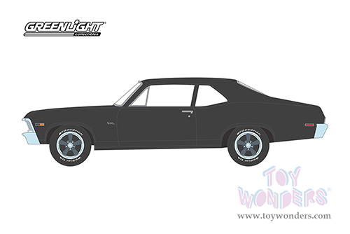 Greenlight - GL Muscle Series 27 | Chevrolet&reg; Nova (1969, 1/64 scale diecast model car, Custom Matte Black) 13320B/48