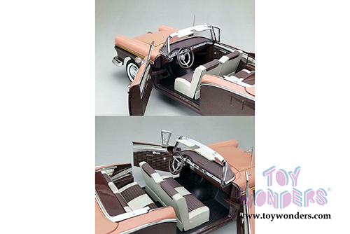 Sun Star - Ford Fairlane 500 Skyliner (1957, 1/18 scale diecast model car, Silver Mocha/Coral Sand) 1345