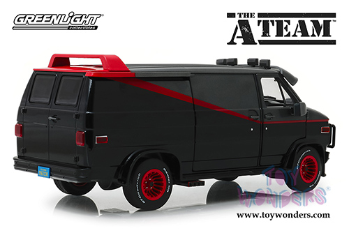 Greenlight - Hollywood The A-Team&trade; (TV Series, 1983-87) GMC&reg; Vandura (1983, 1/18 scale diecast model car, Black/Gray) 13521
