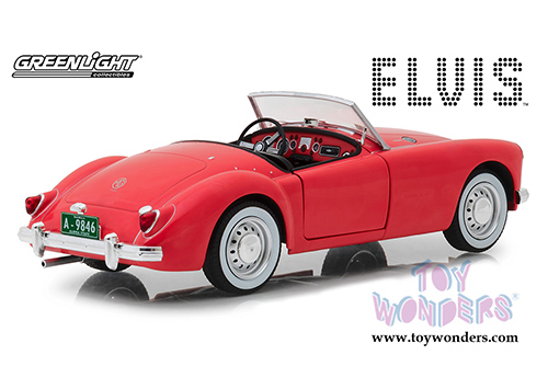 Greenlight - Elvis Presley's MG A 1600 Roadster MKI "Blue Hawaii" 1961 Movie (1959, 1:18 scale diecast model car, Red) 13524