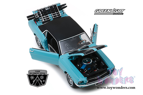 GMP - Ford Mustang Coupe "Ski Country Special" (1967, 1/18 scale diecast model car, Winter Park Turquoise) 13535