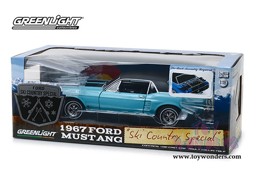 GMP - Ford Mustang Coupe "Ski Country Special" (1967, 1/18 scale diecast model car, Winter Park Turquoise) 13535