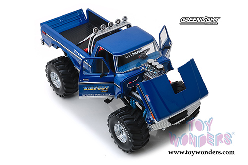 Greenlight - Kings of Crunch Ford F-250 Monster Truck (with 48-inch Tires) - BIGFOOT&reg; #1 The Original Monster Truck (1974, 1/18 scale diecast model car, Blue) 13537