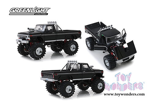Greenlight - Kings of Crunch Ford F-250 Monster Truck with 48-inch Tires (1979, 1/18 scale diecast model car, Black) 13538