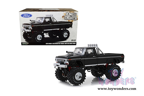 Greenlight - Kings of Crunch Ford F-250 Monster Truck with 48-inch Tires (1979, 1/18 scale diecast model car, Black) 13538