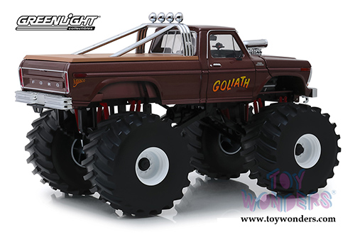 Greenlight - Kings of Crunch Ford F-250 Monster Truck (with 66-inch Tires) - Goliath (1979, 1/18 scale diecast model car, Brown) 13540