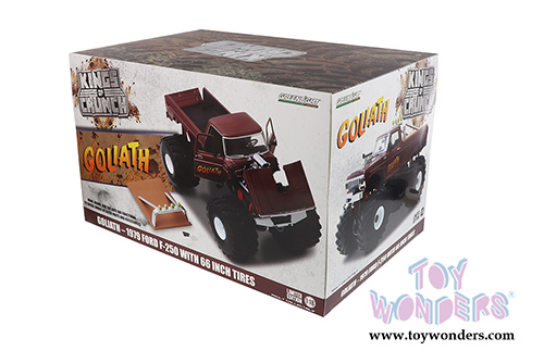 Greenlight - Kings of Crunch Ford F-350 Monster Truck (with 66-inch Tires) - BFT (1978, 1/18 scale diecast model car, Brown) 13557
