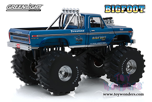 Greenlight - Kings of Crunch Ford F-250 Monster Truck (with 66-inch Tires) - BIGFOOT® #1 The Original Monster Truck (1974, 1/18 scale diecast model car, Blue) 13541