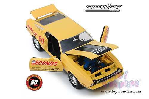 Greenlight Hollywood - Eleanor&reg; Ford Mustang Mach 1 Gone in 60 seconds Post-Filming Tribute Edition (1973, 1/18 scale diecast model car, Yellow) 13548