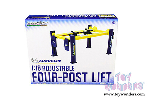Greenlight - Adjustable Four-Post Lift - Michelin Tires (1/18 scale) 13554