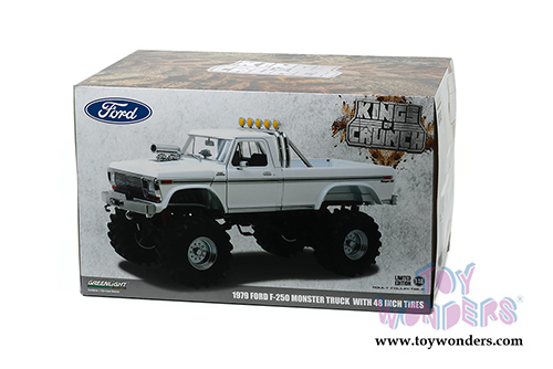 Greenlight - Kings of Crunch Ford F-250 XLT Monster Truck (with 48-inch Tires) (1979, 1/18 scale diecast model car, White) 13556