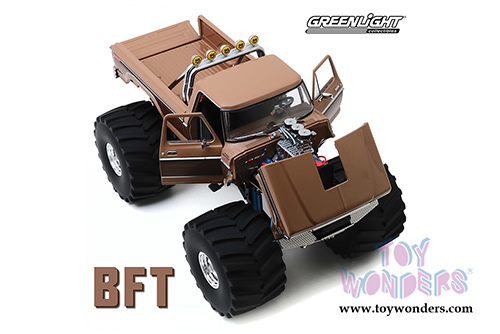 Greenlight - Kings of Crunch Ford F-350 Monster Truck (with 66-inch Tires) - BFT (1978, 1/18 scale diecast model car, Brown) 13557