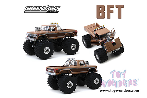 Greenlight - Kings of Crunch Ford F-350 Monster Truck (with 66-inch Tires) - BFT (1978, 1/18 scale diecast model car, Brown) 13557