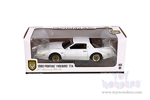Greenlight - Pontiac&reg; Firebird&reg; Turbo Trans Am (TTA) Hardtop 20th Anniversary Pilot Car - Indianapolis Motor Speedway (1989, 1/18 scale diecast model car, White) 13587