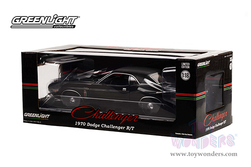 Greenlight - Dodge Challenger R/T 426 "The Black Ghost" (1970, 1/18 scale diecast model car, Black) 13614