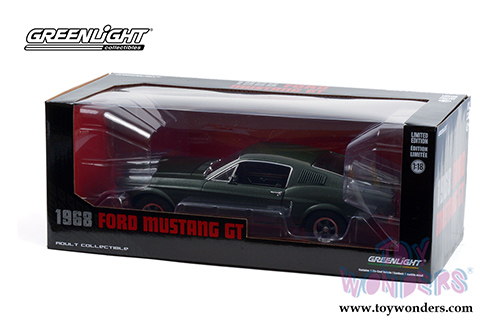 Greenlight - Ford Mustang GT Fastback Hardtop (1968, 1/18 scale diecast model car, Highland Green) 13615
