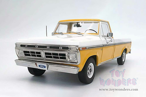 Greenlight - Ford F-100 Pickup Truck Accent Panel and Deluxe Box Cover (1975, 1/18 scale diecast model car, Chrome Yellow) 13621