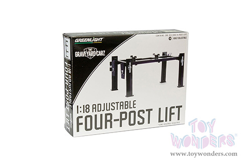 13628 Greenlight Adjustable Four-Post Lift diecast model car accessory