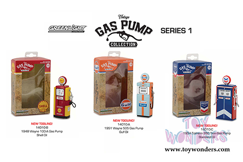 Greenlight - Vintage Gas Pumps Series 1 (1/18 scale diecast model, Asstd.) 14010
