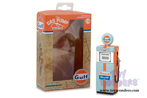 Greenlight - Vintage Gas Pumps Series 1 | 1951 Wayne Gulf (1/18 scale diecast model, Powder Blue/Orange) 14010A