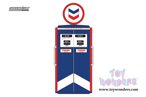 Greenlight - Vintage Gas Pumps Series 1 | 1954 Tokheim (1/18 scale diecast model, Red/Blue) 14010C