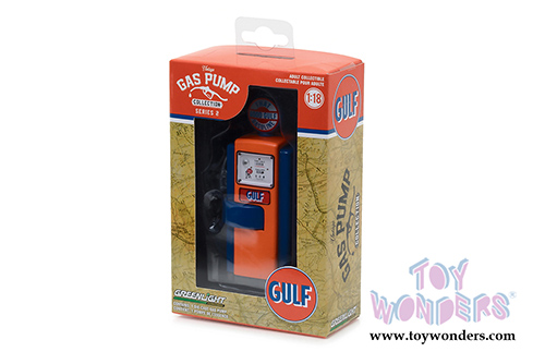 Greenlight - Vintage Gas Pumps Series 2 | 1948 Wayne 100-A Gulf Oil Gas Pump (1/18 scale diecast model, Orange/Blue) 14020B/24