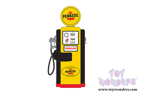 Greenlight - Vintage Gas Pumps Series 4 | 1948 Wayne 100-A Pennzoil Gas Pump (1/18 scale diecast model, Yellow/Black) 14040A