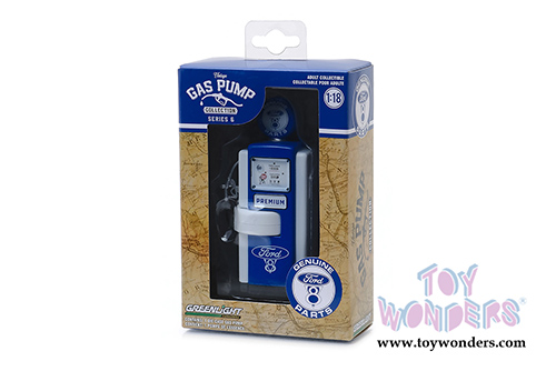 Greenlight - Vintage Gas Pumps Series 6 | 1948 Wayne 100-A Gas Pump - Ford V8 Genuine Parts (1/18 scale diecast model, Blue/White) 14060A/24