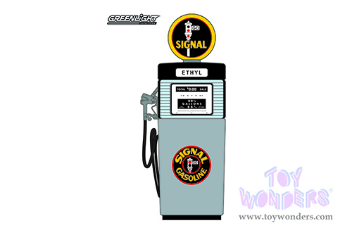 Greenlight - Vintage Gas Pumps Series 10 | 1951 Wayne 505 Gas Pump - Signal Gasoline (1/18 scale diecast model, Black/Silver) 14100B/24