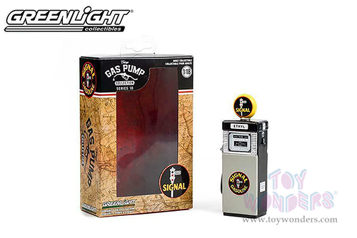 Greenlight - Vintage Gas Pumps Series 10 | 1951 Wayne 505 Gas Pump - Signal Gasoline (1/18 scale diecast model, Black/Silver) 14100B/24