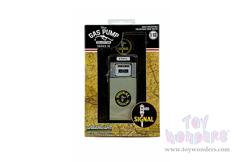 Greenlight - Vintage Gas Pumps Series 10 | 1951 Wayne 505 Gas Pump - Signal Gasoline (1/18 scale diecast model, Black/Silver) 14100B/24