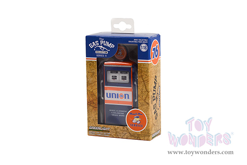Greenlight - Vintage Gas Pumps Series 11 | 1954 Tokheim 350 Twin Gas Pump - Union 76 Minute Man Service (1/18 scale diecast model, Dark Blue/Orange) 14110C/24