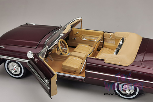 Sun Star USA - Ford Galaxie 500/XL Open Convertible (1964, 1/18 scale diecast model car, Vintage Burgundy) 1432