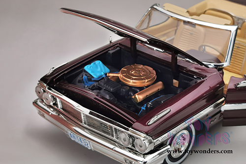 Sun Star USA - Ford Galaxie 500/XL Open Convertible (1964, 1/18 scale diecast model car, Vintage Burgundy) 1432