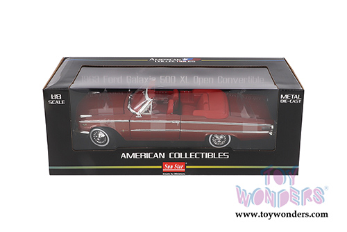 Sun Star USA - Ford Galaxie 500/XL Open Convertible (1963, 1/18 scale diecast model car, Chestnut Brown) 1454